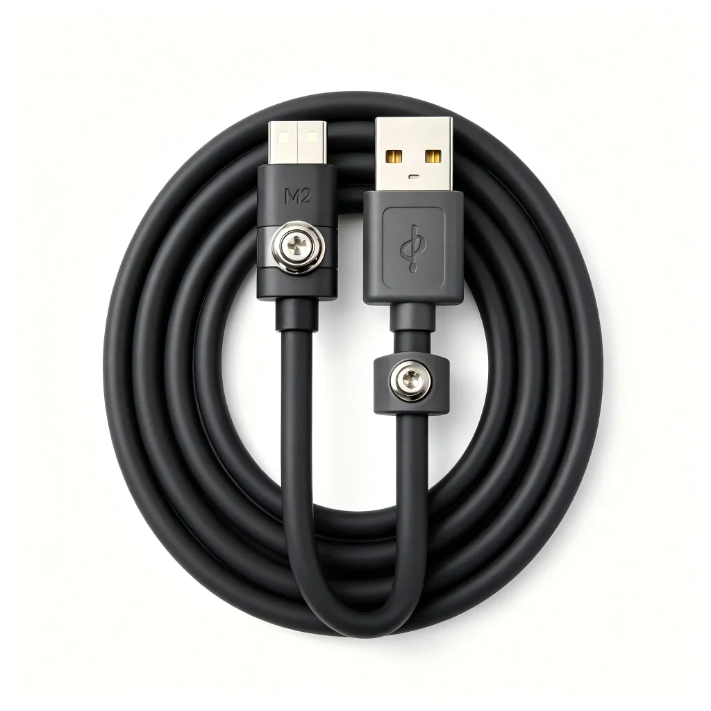 Screw Lock Lockable USB-B Cable - Lockable Screw Fixed Cables - SYY Tech