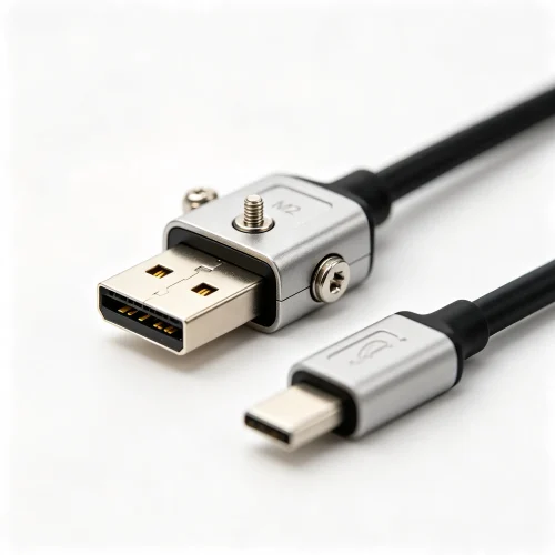 Screw Lock Lockable USB-B Cable - Lockable Screw Fixed Cables - SYY Tech