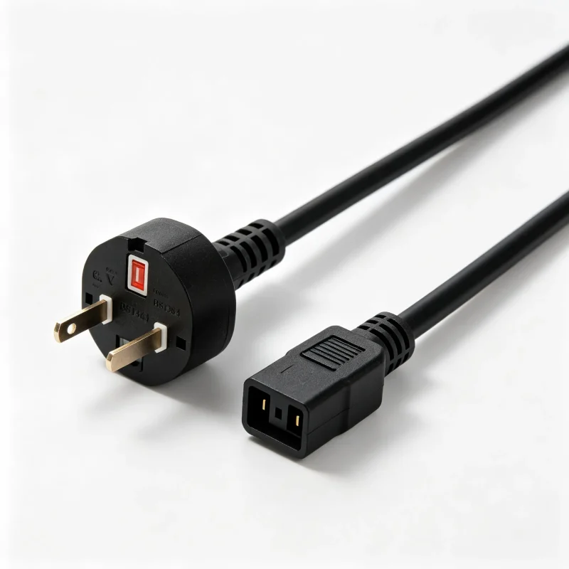 UK BS1363 Fused Plug to IEC C13 Power Cord - AC Power Cords - SYY Tech